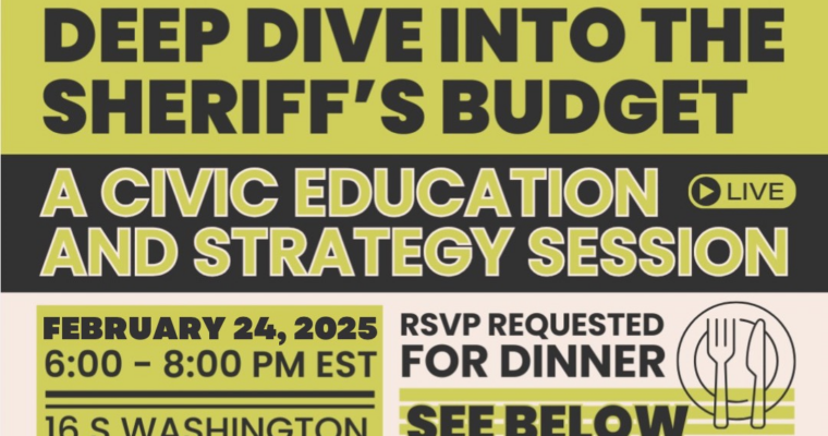 A Deep Dive into the Sheriff’s Budget: Civic Education and Strategy Session